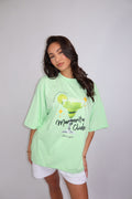 MARGARITA CLUB OVERSIZED TEE - PASTEL GREEN