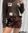 DISCO SKIRT BROWN