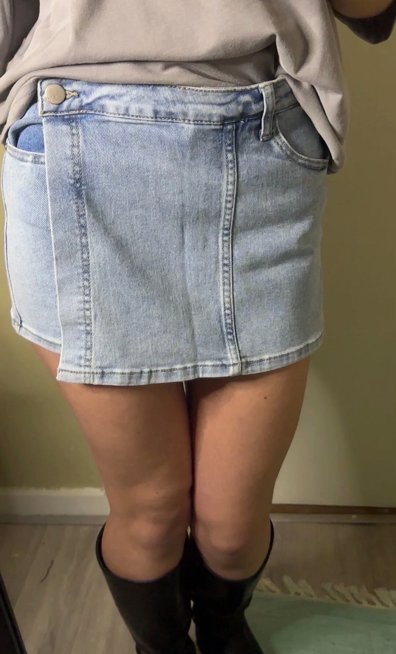 DENIM STRETCH SKORT