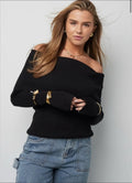 OFF SHOULDER TOP BLACK