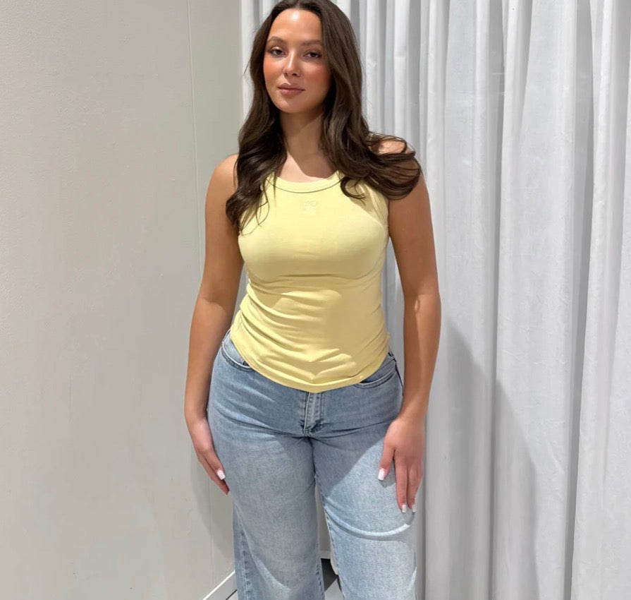 LOLA LOGO TANK TOP YELLOW